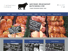 Tablet Screenshot of beaumontsbutchers.com